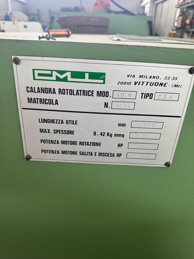 Usato CALANDRA IDRAULICA CMLL USATA