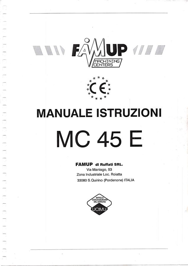 Usato LIBRO CENTRO DI LAVORO FAMUP