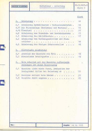 Used LIBRO TORNIO PARALLELO WEISSER HELBRONN 2000X235