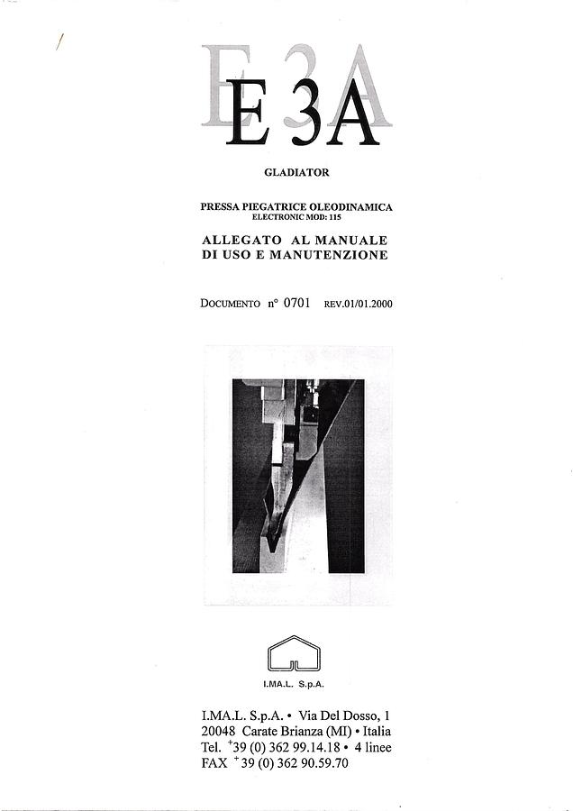 Usato LIBRO PIEGATRICE IMAL GLADIATOR 