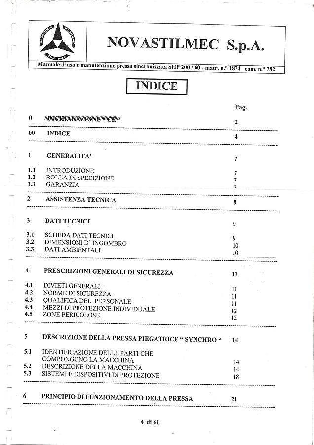 Usato LIBRO PIEGATRICE NOVASTILMEC
