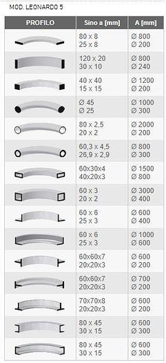 CURVAPROFILI 3 RULLI LEONARDO
