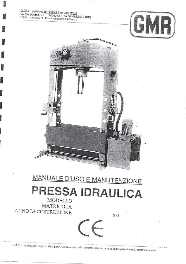 Usato LIBRO PRESSA IDRAULICA GMR