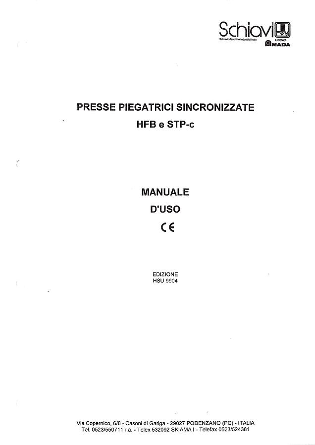 Usato LIBRO PIEGATRICE SCHIAVI CNC