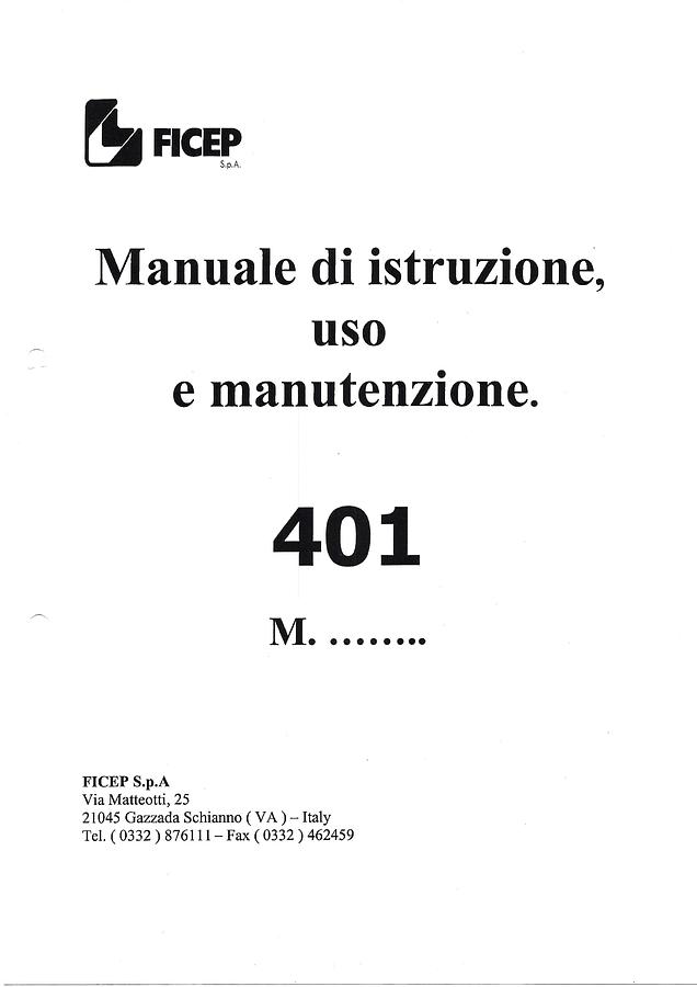 Usato LIBRO PUNZONATRICE FICEP