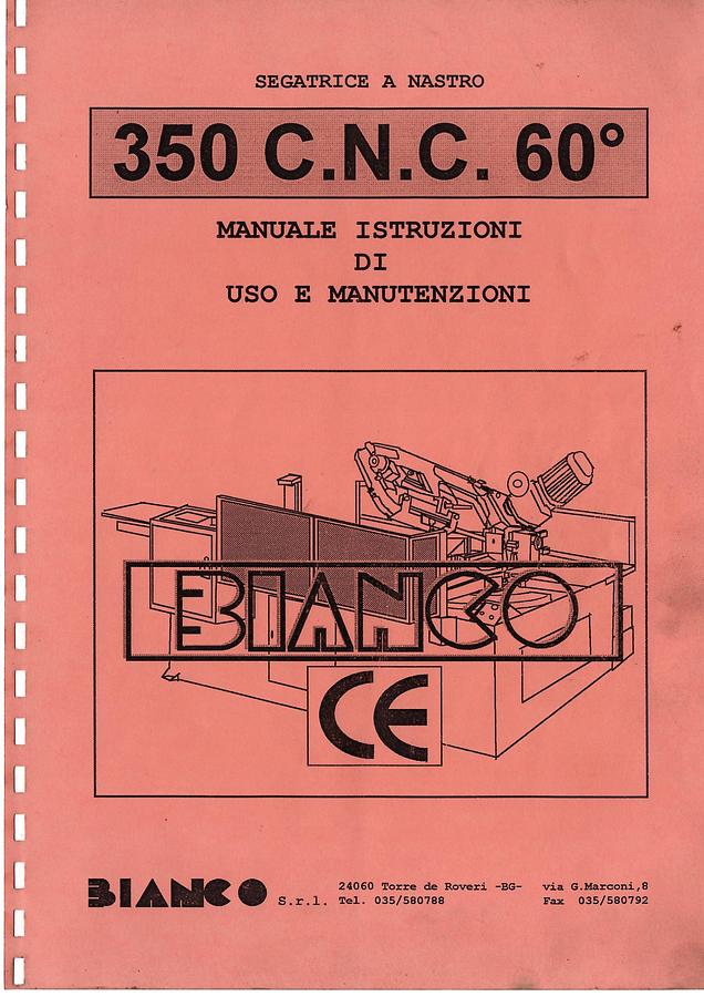 Usato LIBRO SEGATRICE A NASTRO BIANCO 350 CNC