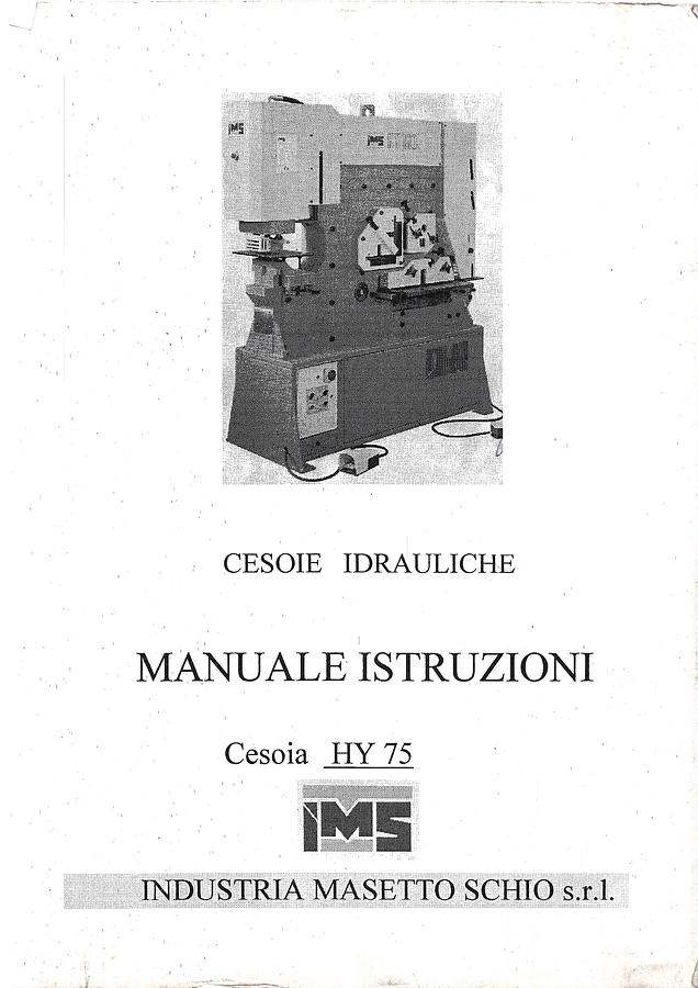 Usato LIBRO CESOIA IDRAULICA IMS HY75
