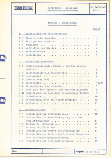 Used LIBRO TORNIO PARALLELO WEISSER HELBRONN 2000X235