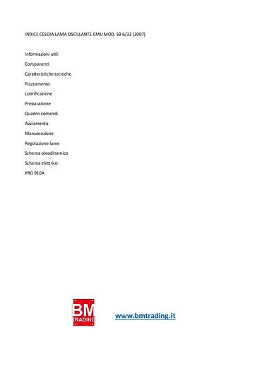 Used LIBRO CESOIA GHIGLIOTTINA OLEODINAMICA CMU SB 6/32 