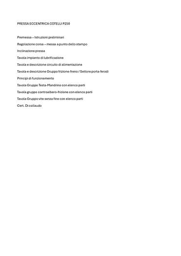 Usato PRESSA COTELLI P250