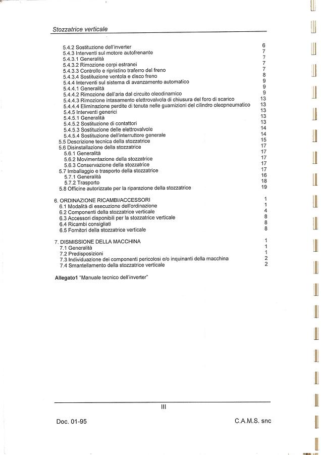 Usato STOZZATRICE CAMS 