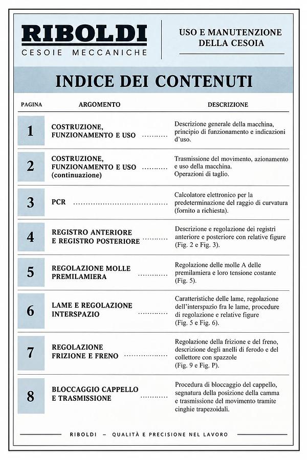 Usato LIBRO CESOIA RIBOLDI 2000X12