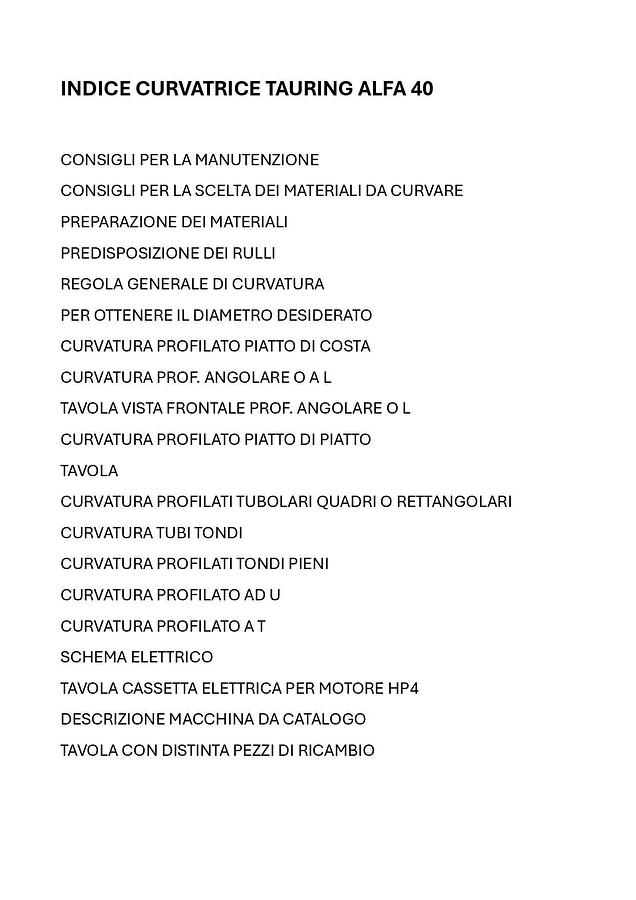Usato LIBRO CURVAPROFILI TAURING ALFA 40
