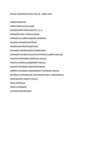 Usato FRESATRICE MERLI TIPO 35