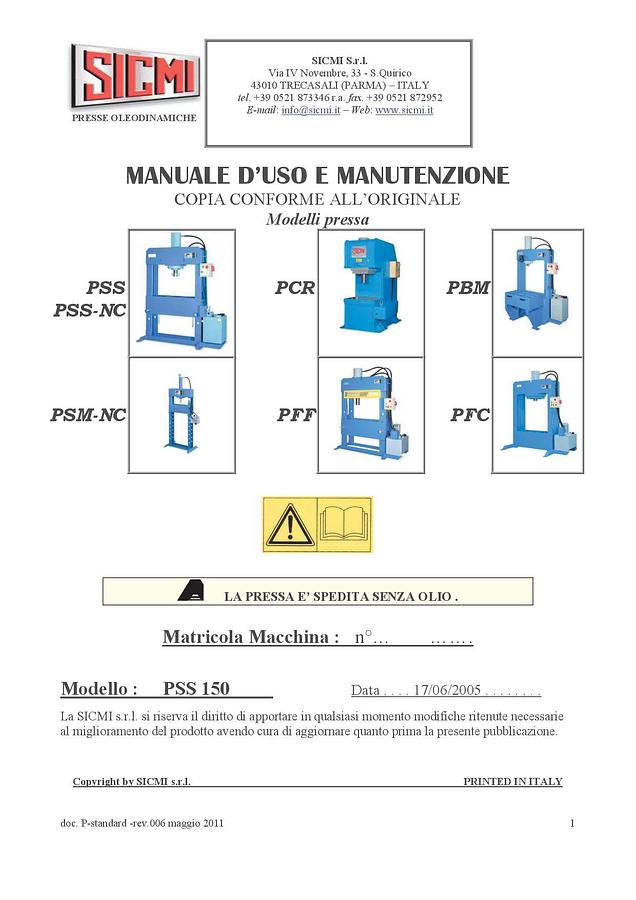 Usato LIBRO PRESSA SICMI