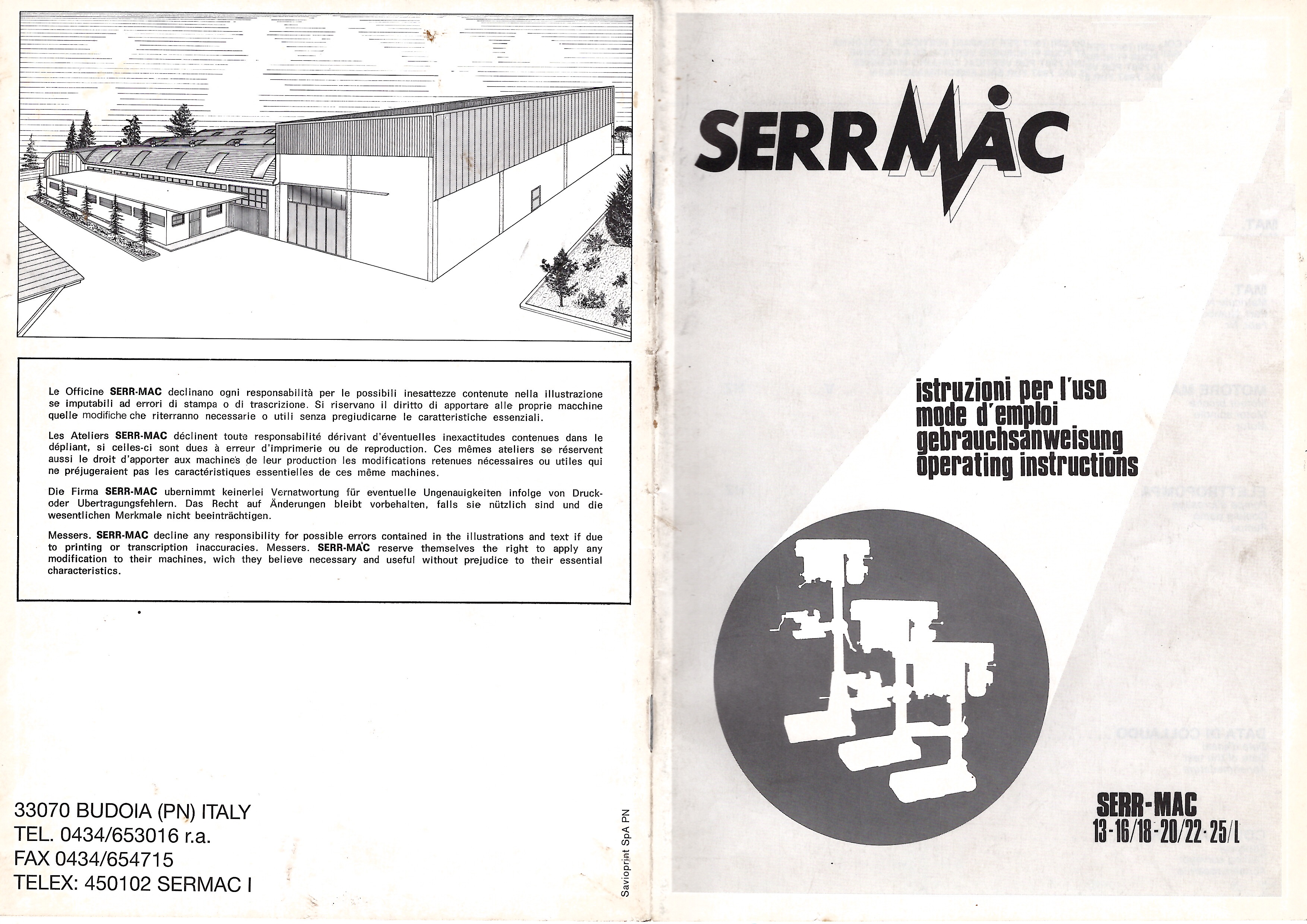 Usato LIBRO TRAPANO A COLONNA SERRMAC DA 13 A 25L