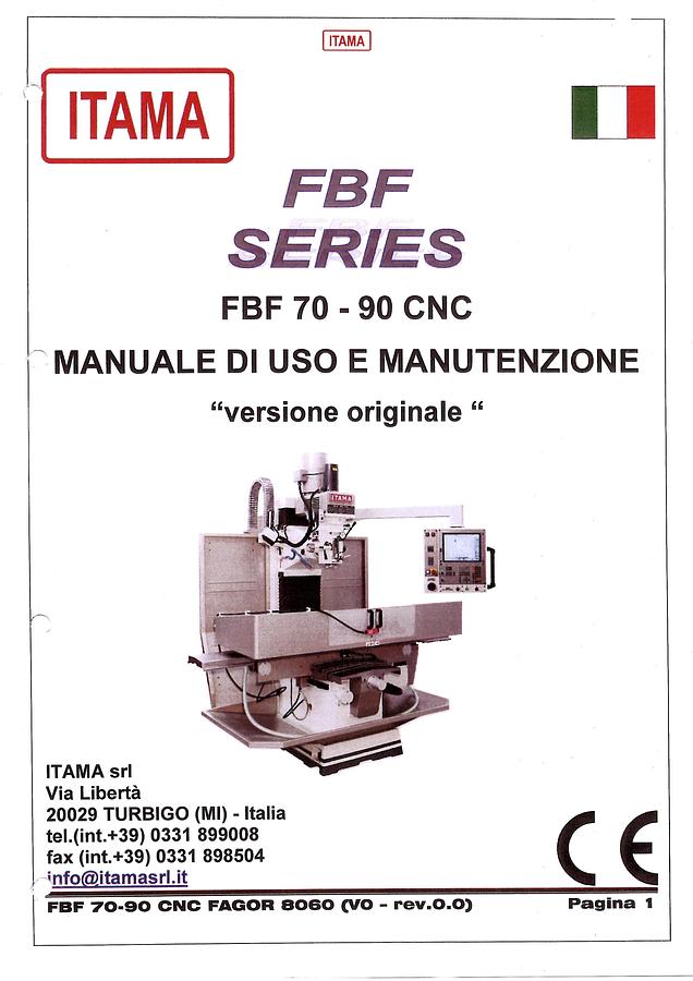 Usato LIBRO FRESATRICE ITAMA FBF 70-90 CNC