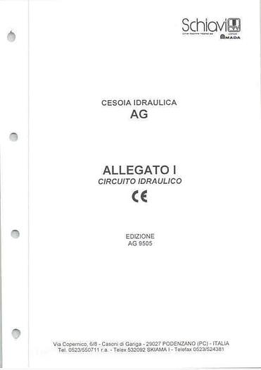 Used LIBRO CESOIA A GHIGLIOTTINA UDRAULICA SCHIAVI AG 3004