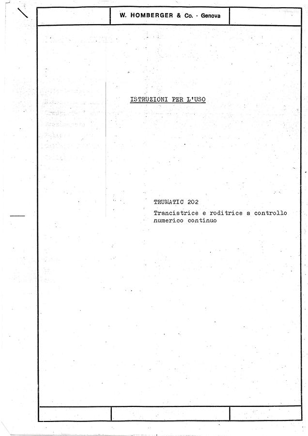 Usato TRANCIATRICE E RODITRICE CNC TRUMATIC 202