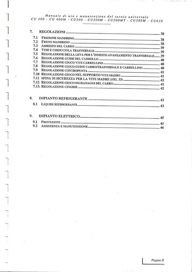 Usato LIBRO ISTRUZIONI TORNIO PARALLELO ZMM CU