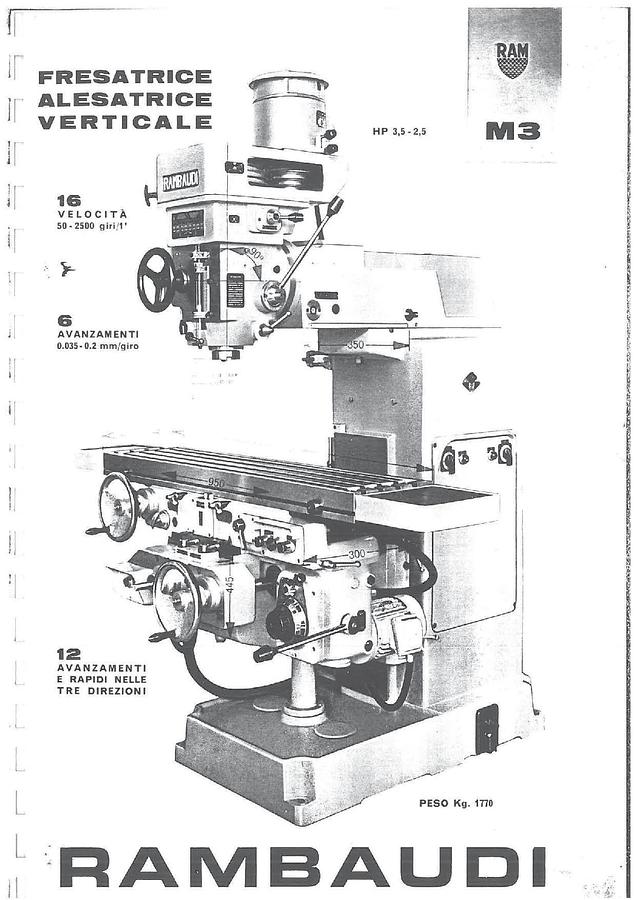 Usato LIBRO FRESATRICE RAMBAUDI M3