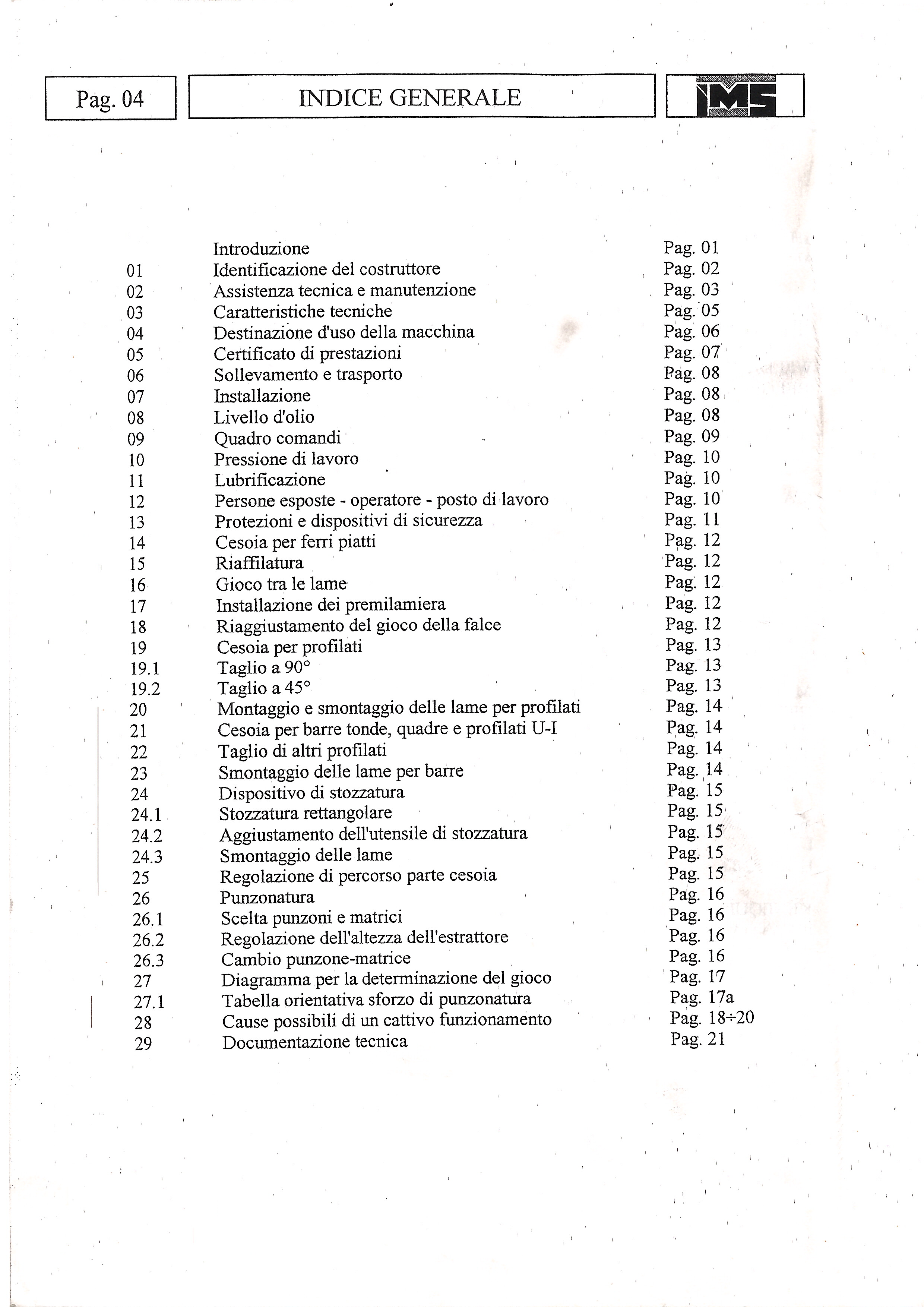 Usato LIBRO CESOIA IDRAULICA IMS HY75