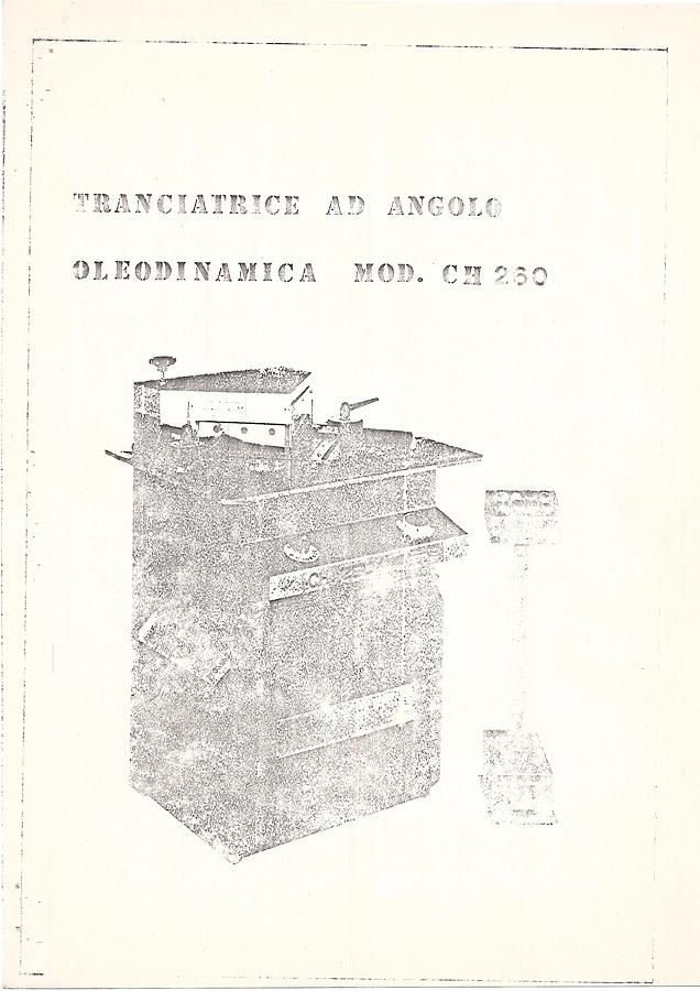 Usato LIBRO SCANTONATRICE / TRANCIATRICE COMACA