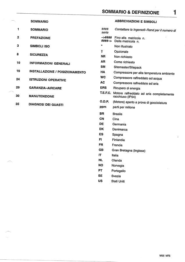Usato LIBRO COMPRESSORE INGERSOLL RAND