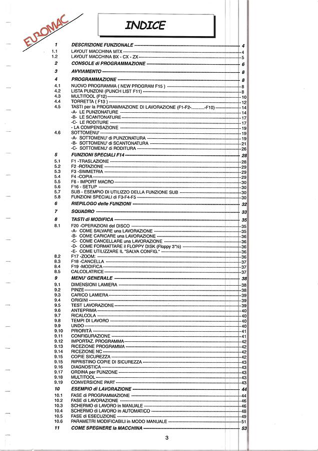 Usato LIBRO PUNZONATRICE EUROMAC BX CX ZX