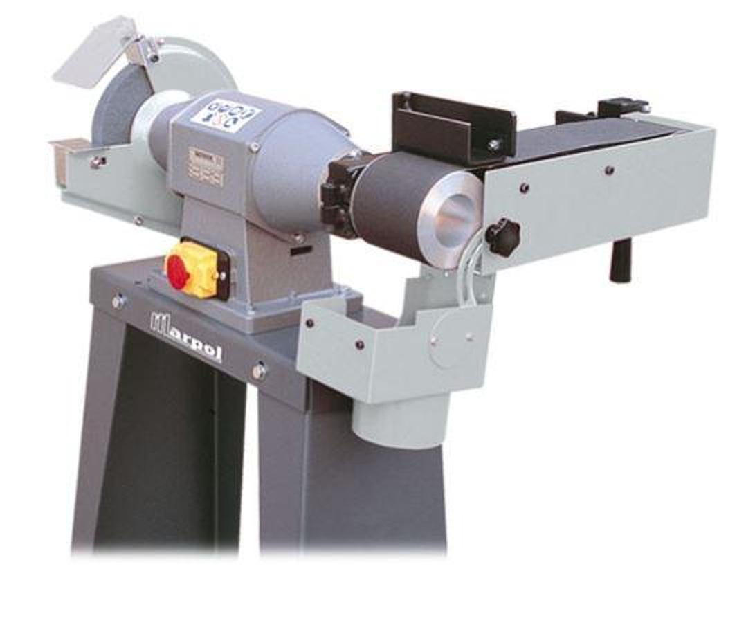 LEVIGATRICE ORIENTABILE A NASTRO ABRASIVO E MOLA