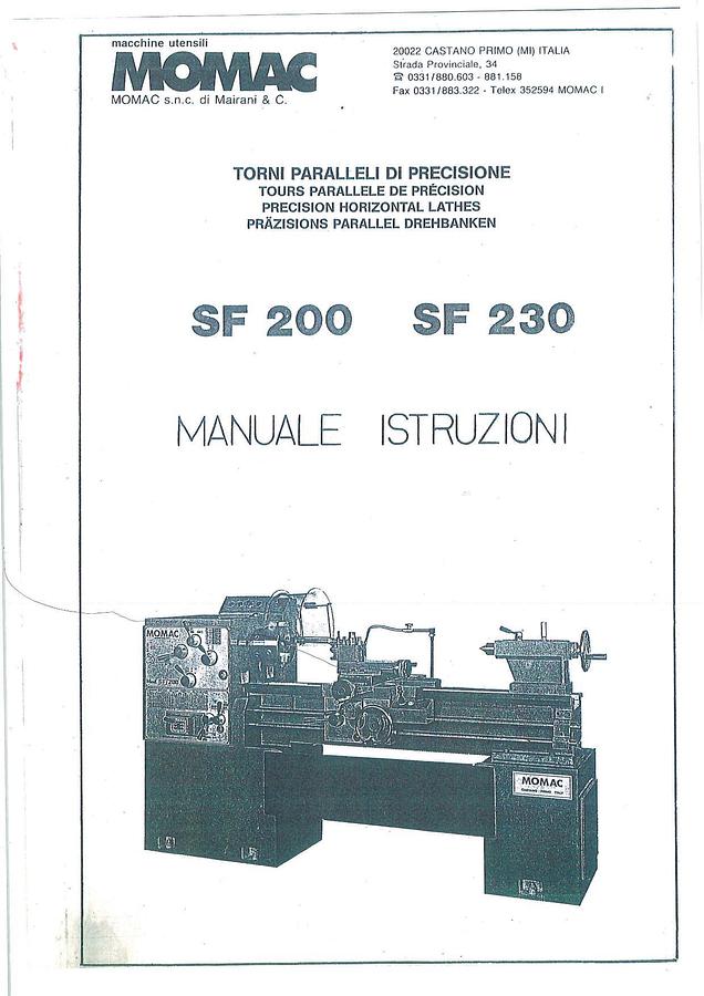 Usato LIBRO TORNIO PARALLELO MOMAC