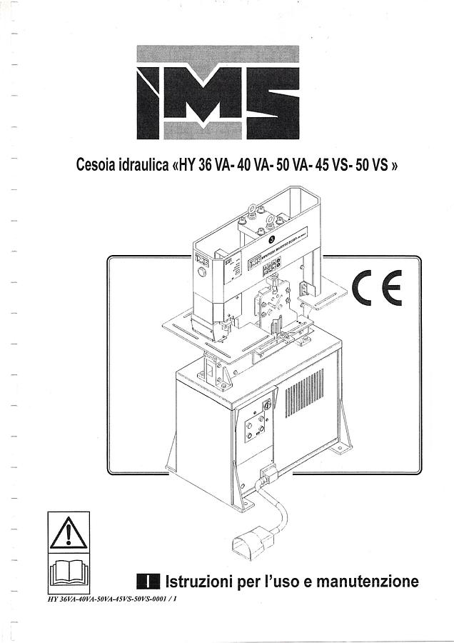 Usato LIBRO CESOIA IDRAULICA IMS HY