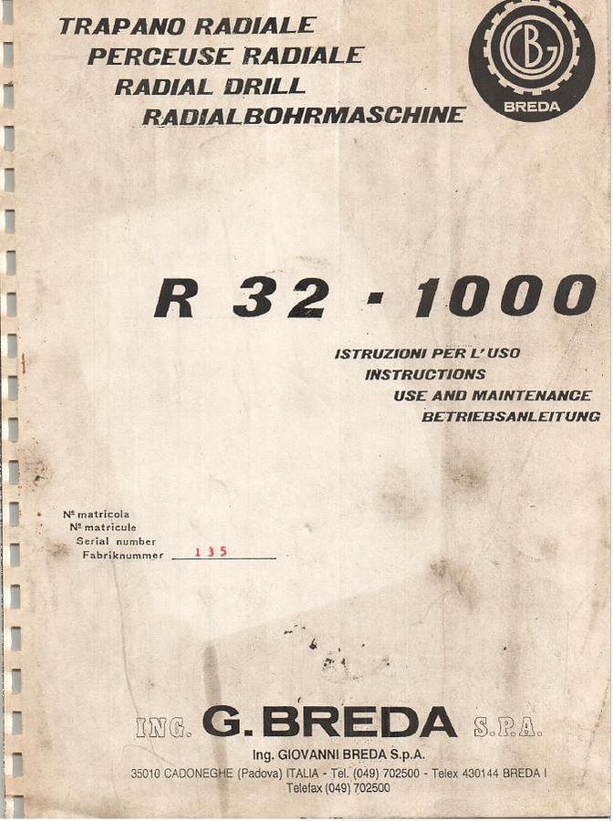 Usato LIBRO TRAPANO RADIALE BREDA