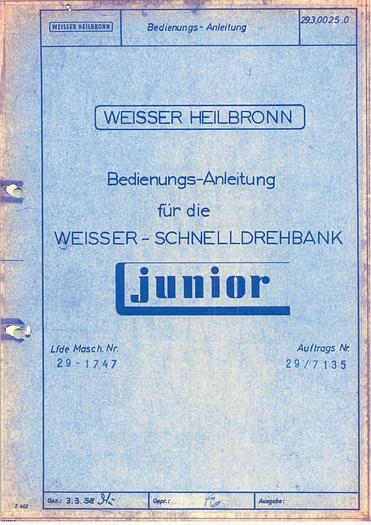 Used LIBRO TORNIO PARALLELO WEISSER HELBRONN 2000X235