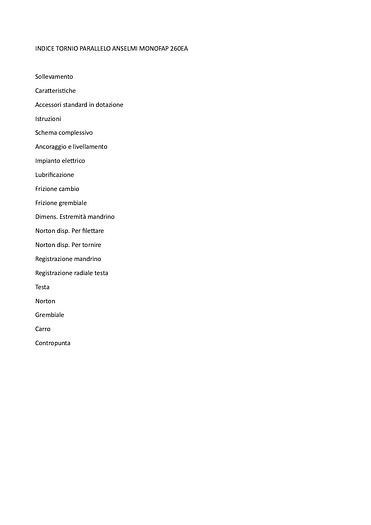 Used LIBRO TORNIO PARALLELO ANSELMI MONOFAP 260EA