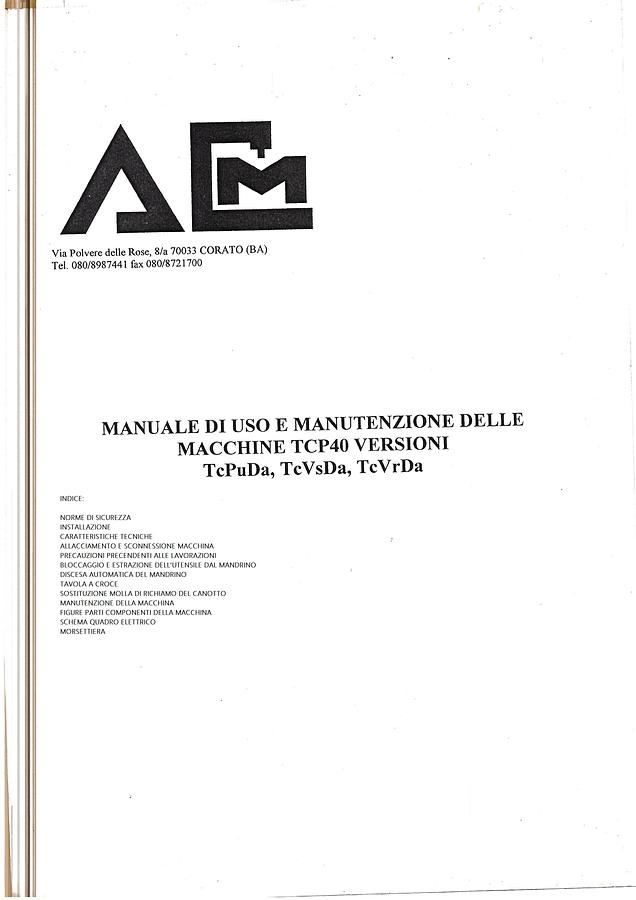 Usato LIBRO TRAPANO FRESA ACM TPC 40