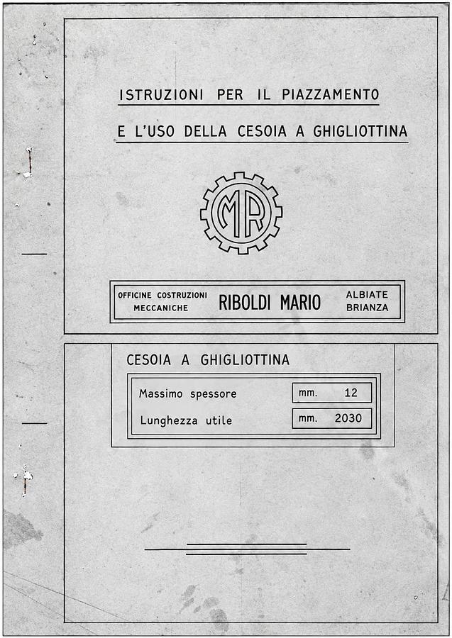 Usato LIBRO CESOIA RIBOLDI 2000X12