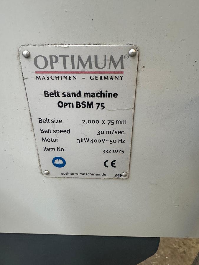 Usato SMERIGLIATRICE A NASTRO PROFESSIONALE OPTIMUM USATA