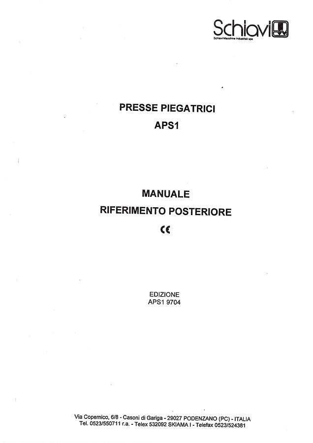 Usato LIBRO PIEGATRICE SCHIAVI CNC