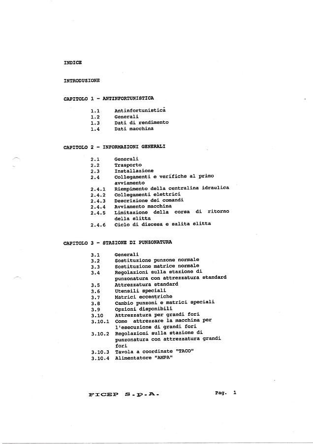 Usato LIBRO PUNZONATRICE FICEP