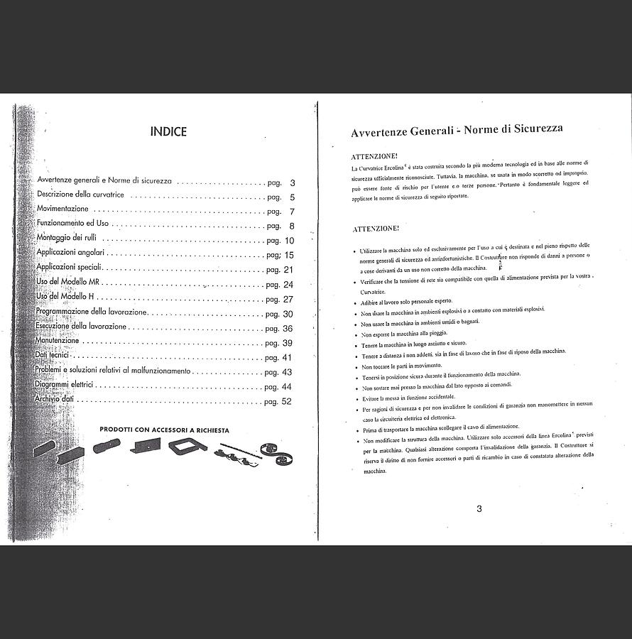 Usato LIBRO CURVAPROFILI ERCOLINA CE50 CE40