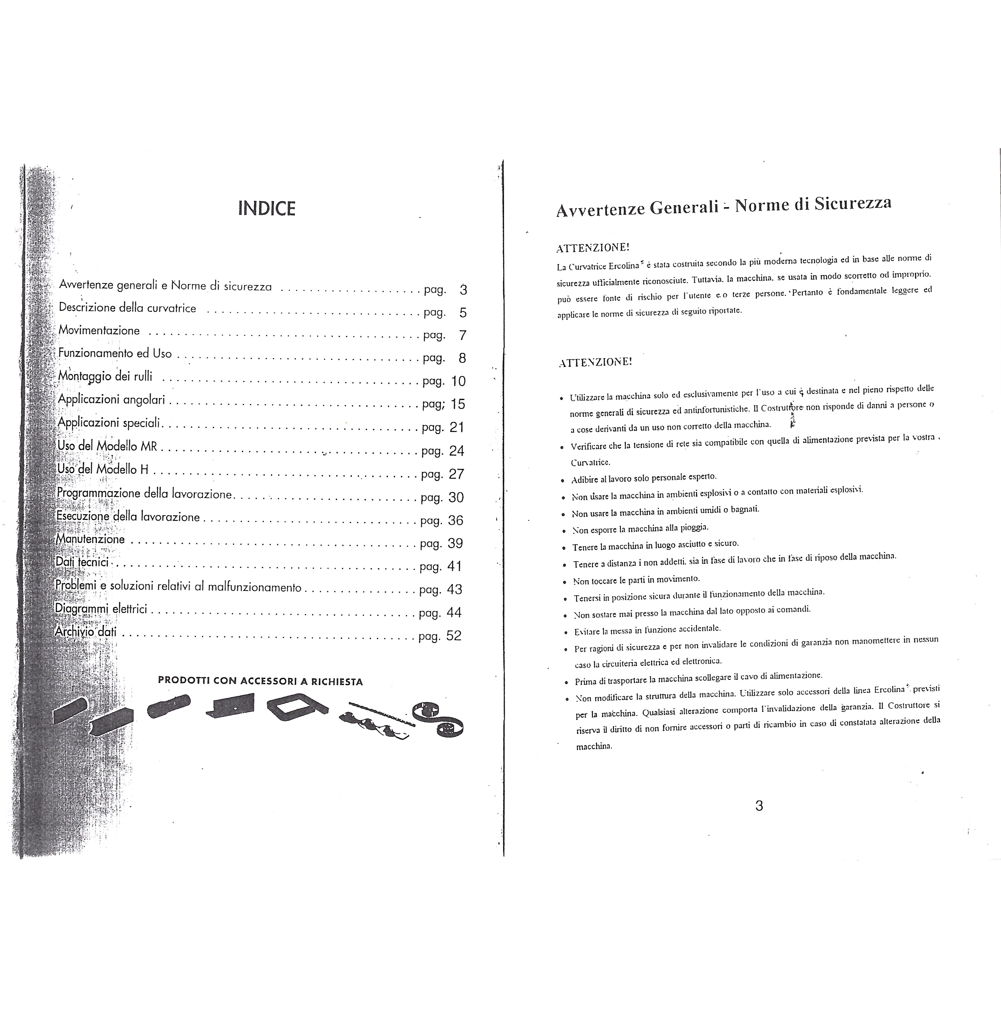 Usato LIBRO CURVAPROFILI ERCOLINA CE50 CE40