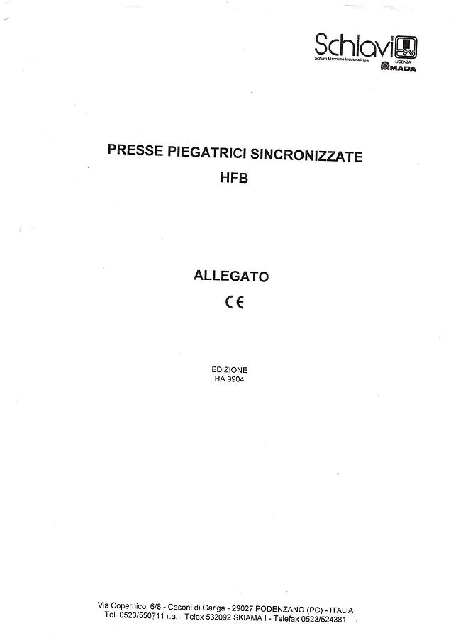 Usato LIBRO PIEGATRICE SCHIAVI CNC