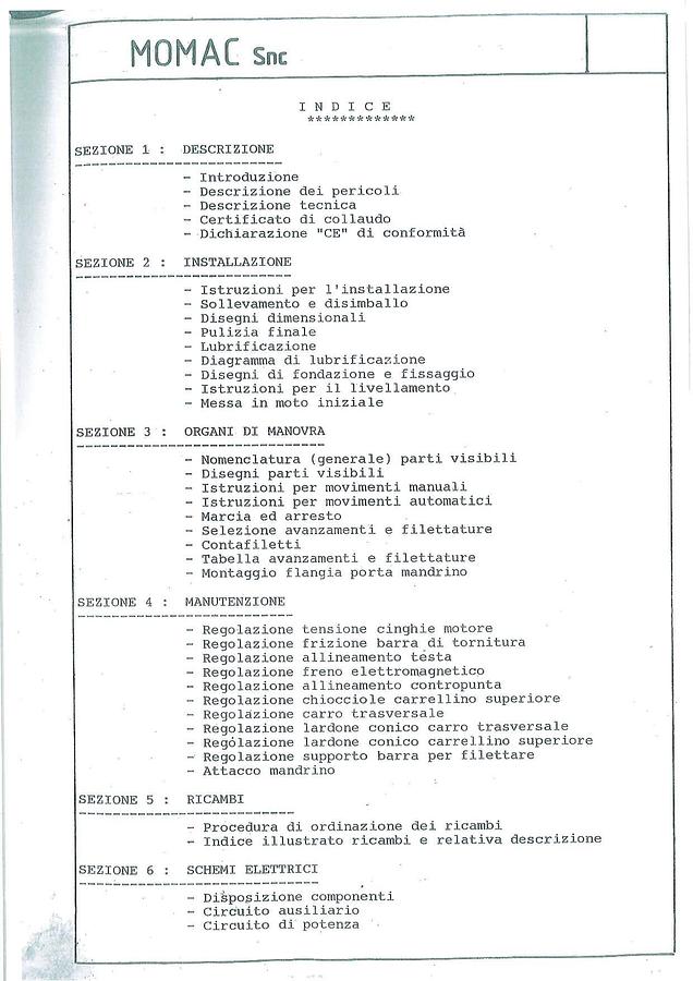 Usato LIBRO TORNIO PARALLELO MOMAC