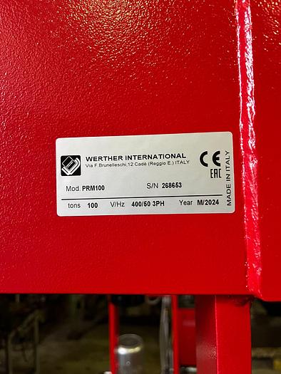 PRESSA MOTORIZZATA WERTHER PRM 100 NUOVA