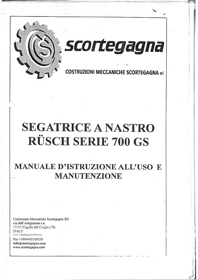 Usato LIBRO SEGATRICE SCORTEGAGNA