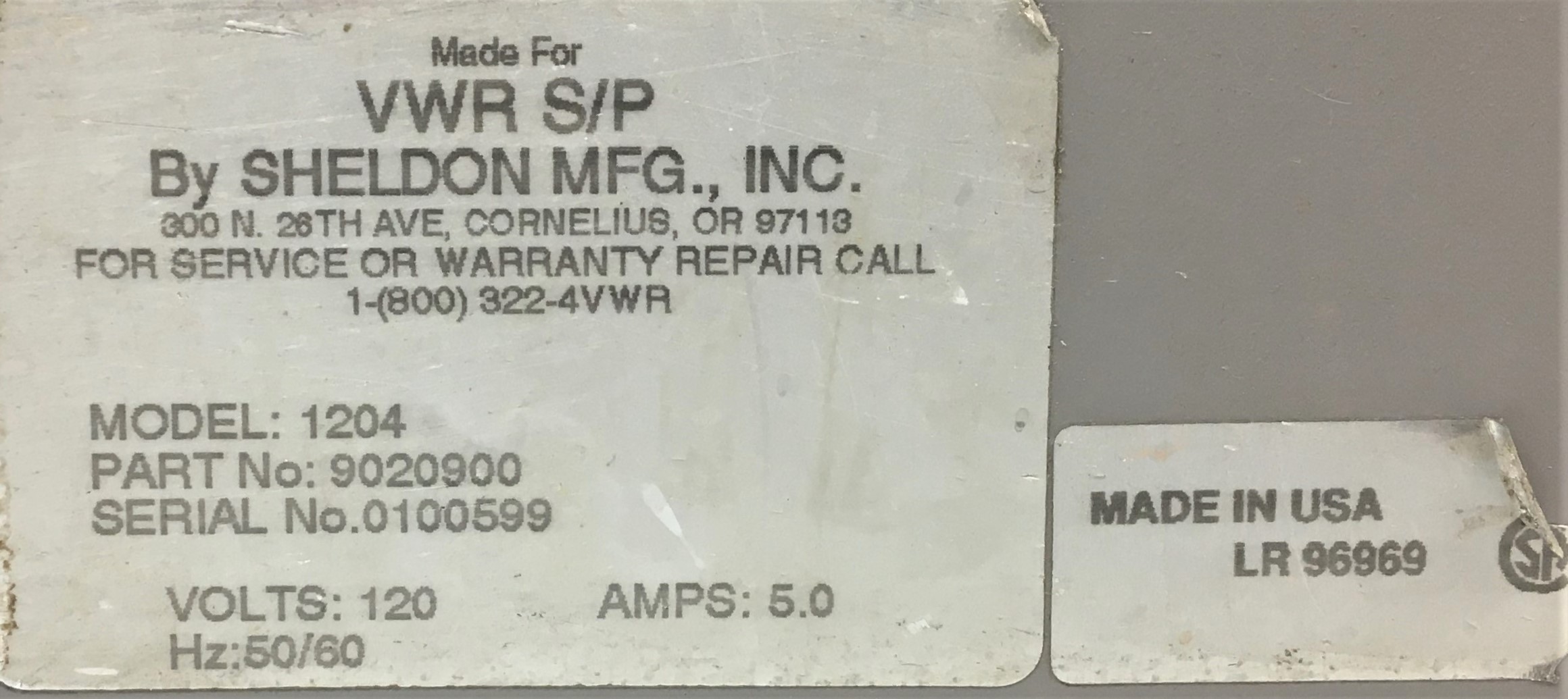 Used VWR (Shel-Lab) 1204 Water Bath - 20L