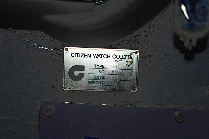 Used 1998 Citizen L20 VIII Swiss Lathe