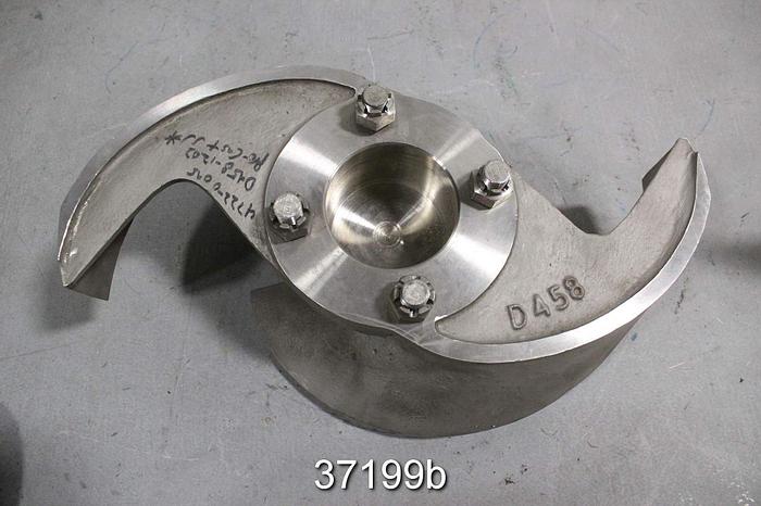 Used Goulds 3135 6x12x16, 6x14x16 Impeller, 2-Vane 16" Stainless Steel #37199