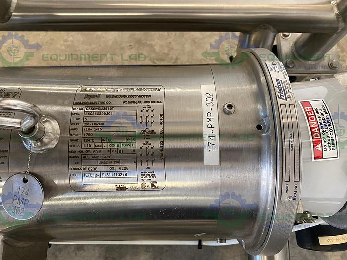 Used Fristam Powder Mixer/Emulsion Skid FS-3522 High Shear Emulsifier & FZX2100 Pump